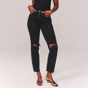 Abercrombie curve love ultra high rise 90s straight jean
